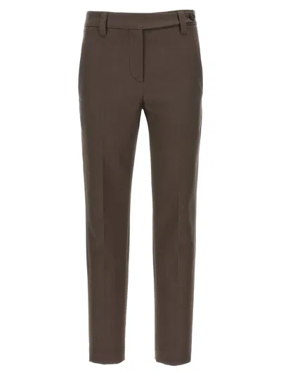 Brunello Cucinelli Cotton Pants With Button And Pockets