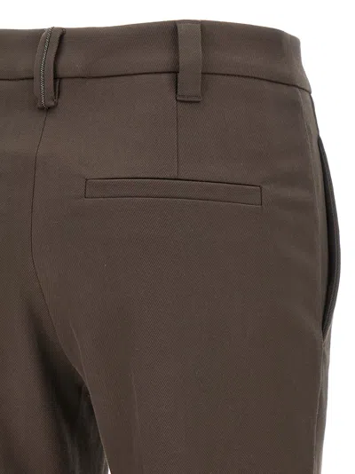 Brunello Cucinelli Cotton Pants With Button And Pockets