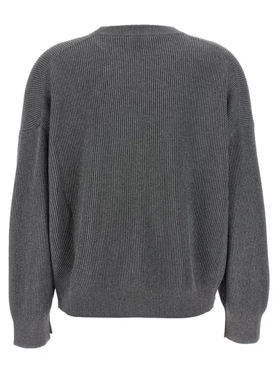 Brunello Cucinelli Sparkling Sweaters And Cardigans Gray
