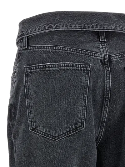 Agolde Echo Tapered Foldover Jeans In Zephyr