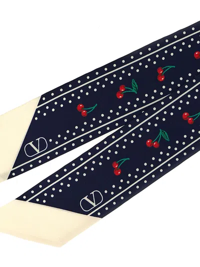 Valentino Cherryfic Silk Bandeau Scarf