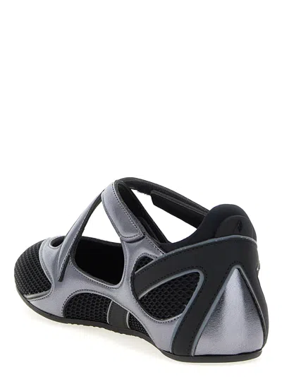 Attico Floor 01 Mesh And Leather Ballerinas Flat