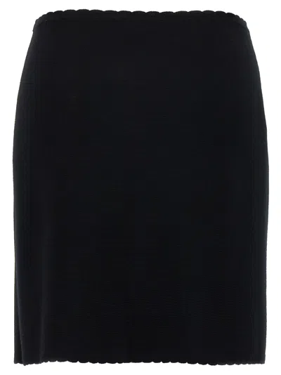 Moschino Skirt With Chain Embellishments And Scalloped Edges