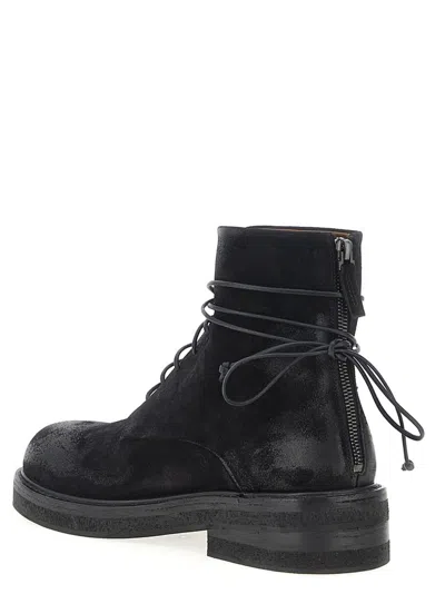 Marsèll Wrap Ankle Round Toe Textured Boots In Black