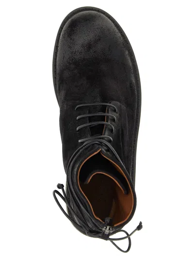 Marsèll Wrap Ankle Round Toe Textured Boots In Black