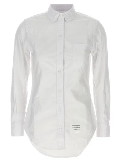 Thom Browne Oxford Cotton Shirt With Curved Hem