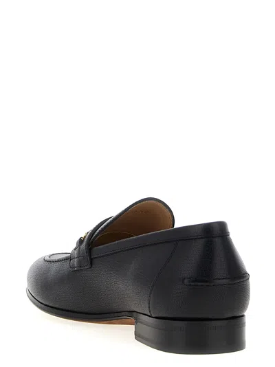 Valentino Garavani Men Vlogo Signautre Leather Loafers In Black