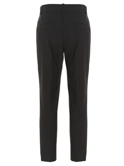 Theory Casual Pants With Waist And Loop Straps In Black