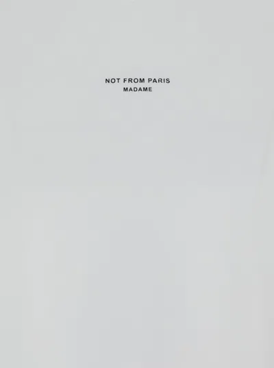 Drôle De Monsieur 'slogan Classique' White Classic T-shirt With Logo Print In White