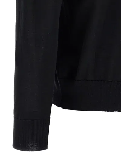 Kiton Long-sleeved Knitted Polo Shirt In Gray