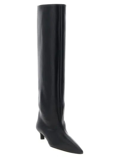 Jil Sander Tall Boots With Pointed Toe And Stiletto Heel In Black