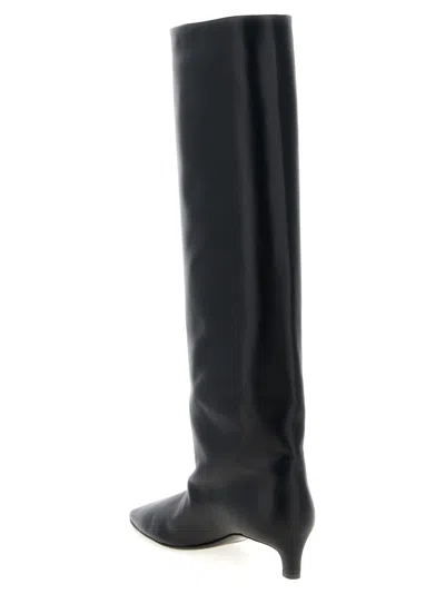 Jil Sander Tall Boots With Pointed Toe And Stiletto Heel In Black