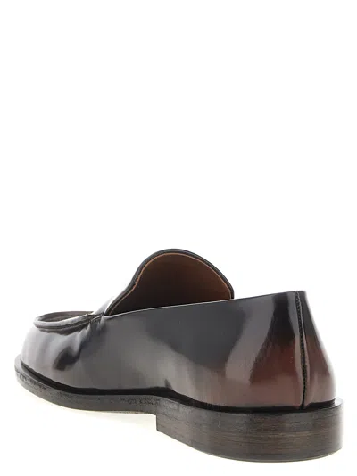Marsèll Glossy Round Toe Loafers In Brown