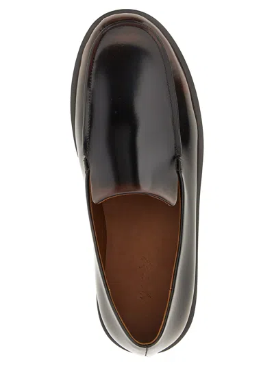 Marsèll Glossy Round Toe Loafers In Brown