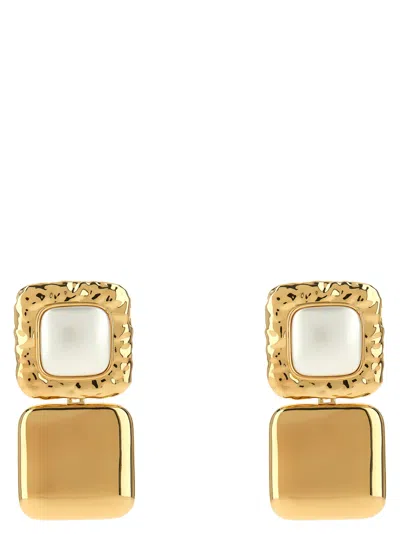 Self-portrait Self Portrait 'mottled Gold Pearl Tiered' Earrings