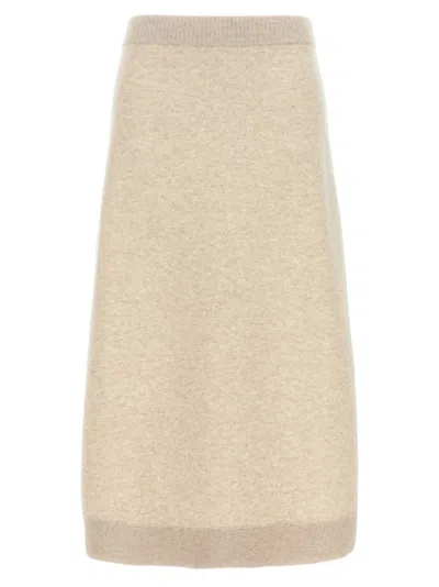 Brunello Cucinelli Women Cashmere Skirt In Neutral