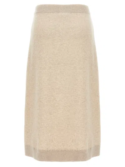 Brunello Cucinelli Women Cashmere Skirt In Neutral