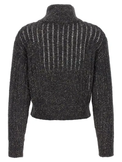 Brunello Cucinelli Rustic Dazzling Net Sweaters And Cardigans Gray
