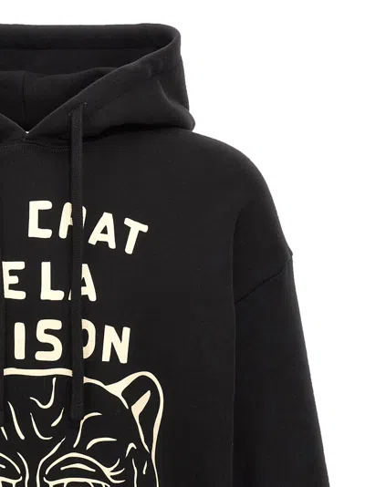 Valentino Garavani Sweatshirt With Le Chat De La Maison Patch In Black