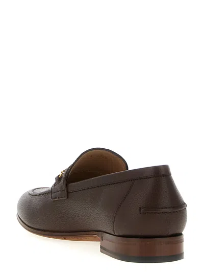 Valentino Garavani Vlogo Signature Leather Loafer In Brown