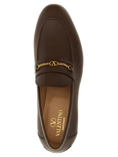 Valentino Garavani Vlogo Signature Leather Loafer In Brown