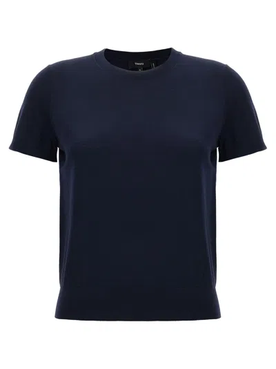 Theory Basic Tee Sweater In Blue