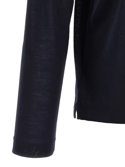 Zanone Wool Crew Neck Sweater In Black