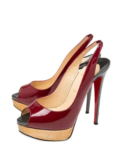 Pre-owned Christian Louboutin Patent-leather Slingback Pumps
