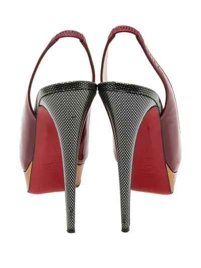 Pre-owned Christian Louboutin Patent-leather Slingback Pumps