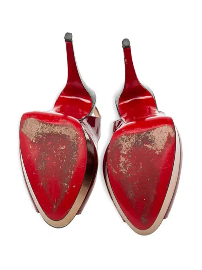 Pre-owned Christian Louboutin Patent-leather Slingback Pumps