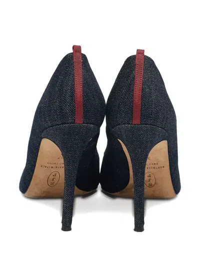 Pre-owned Sjp By Sarah Jessica Parker Crystal Denim Pumps