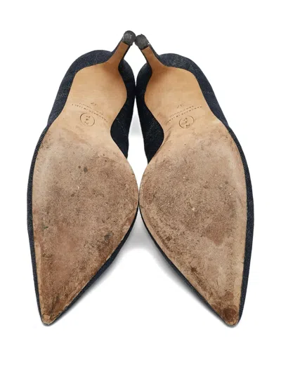 Pre-owned Sjp By Sarah Jessica Parker Crystal Denim Pumps