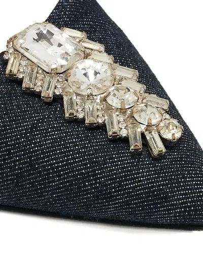 Pre-owned Sjp By Sarah Jessica Parker Crystal Denim Pumps