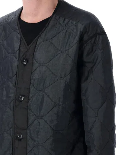 Oamc Peacemaker Quilted Black Jacket In Black