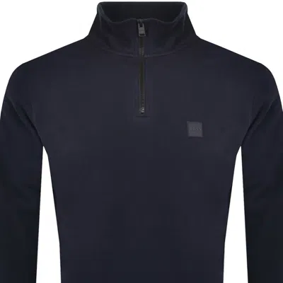 Boss Casual Boss Zetrust Quarter Zip Sweatshirt Navy