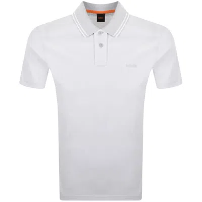 Boss Casual Boss Oxford New Polo T Shirt Light Grey