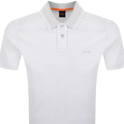 Boss Casual Boss Oxford New Polo T Shirt Light Grey