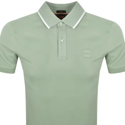 Boss Casual Boss Passertip Slim Fit Polo T Shirt Green