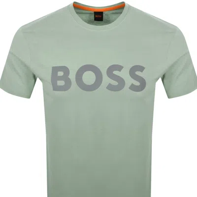 Boss Casual Boss Thinking 1 Logo T Shirt Green