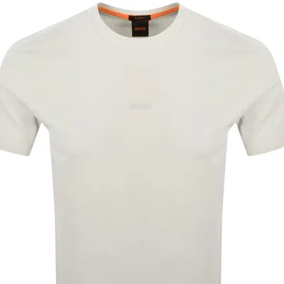Boss Casual Boss Tchup Logo T Shirt Pale Yellow