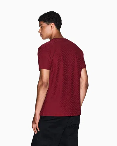 Armani Exchange Regular Fit T-shirts In Burgundy