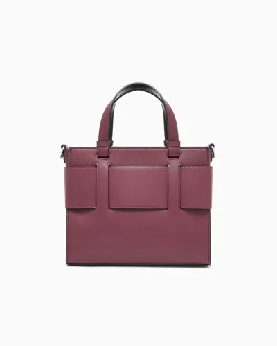 Armani Exchange Medium Tote Bag With Double Handles And Shoulder Strap