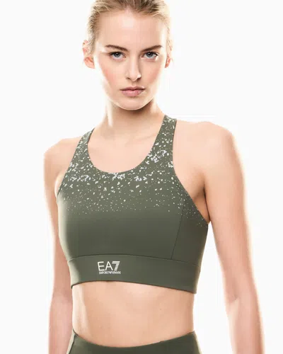 Ea7 Dynamic Athlete Sports Bra In Ventus7 Technical Fabric In Green