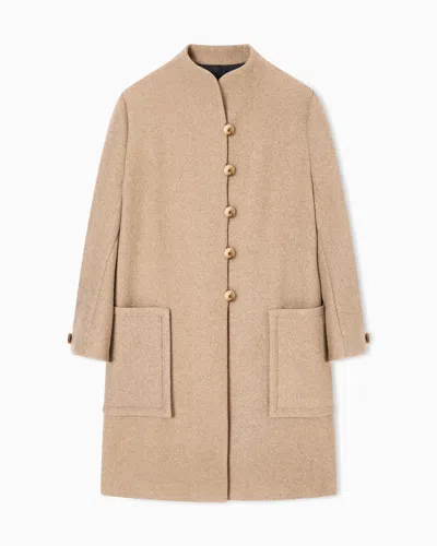 Emporio Armani Icon Wool-blend Single-breasted Coat
