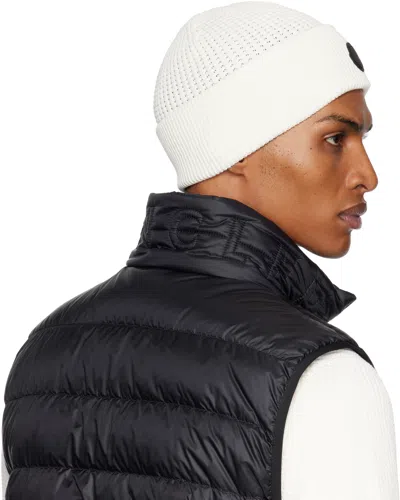 Moncler Off-white Logo Cotton Beanie