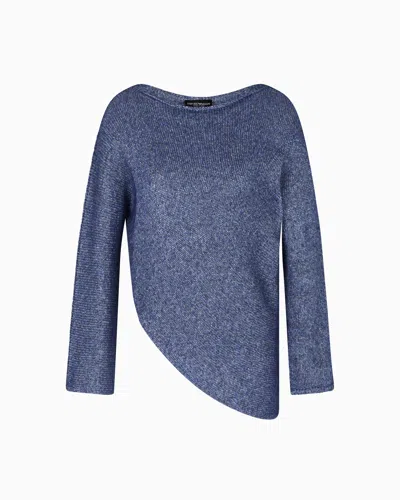Emporio Armani Winter Urbanism Capsule Collection Asymmetrical Jumper In An Alpaca Blend