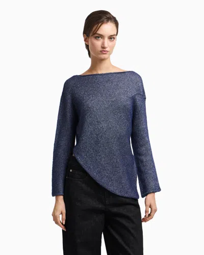Emporio Armani Winter Urbanism Capsule Collection Asymmetrical Jumper In An Alpaca Blend