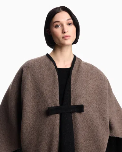 Emporio Armani Double-sided Wool Cape
