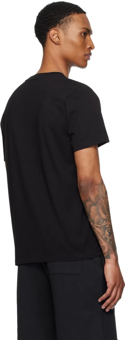 Moncler Three-pack Black Logo Patch Cotton T-shirts