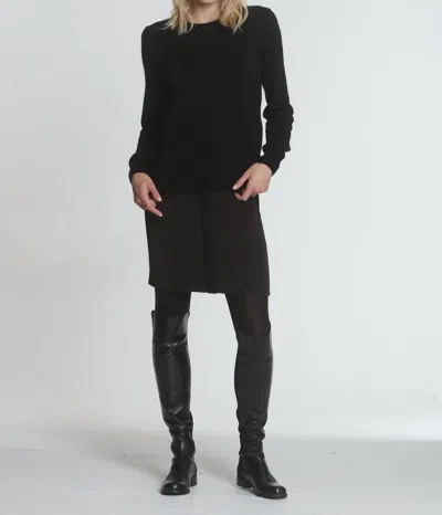 Label+thread Haley Knit Skirt In Brown/black In Black